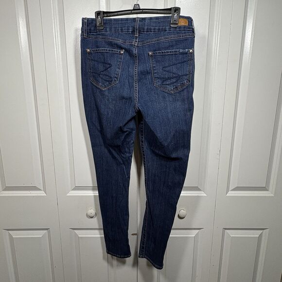 NEW Seven 7 Tummyless High Rise Skinny Jeans Women’s Size 10 Stretch Blue Denim - Picture 4 of 11